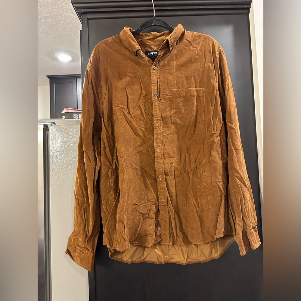 Express Men's Tan Shirt Jacket